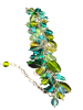 Fabulous green and Blue Glass Bead Bracelet - 5