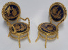 Limoges France Cobalt & Blue Gentlemans Chair , Ladies Chair & Table , 3pc. Set - 2