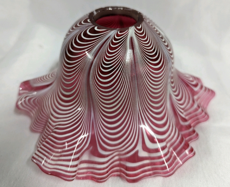 Antique Nailsea Glass Cranberry Shade.