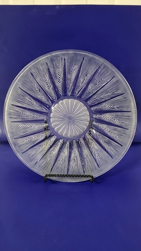 Vintage Lalique Epis Glass Plate - 9.4" Diameter