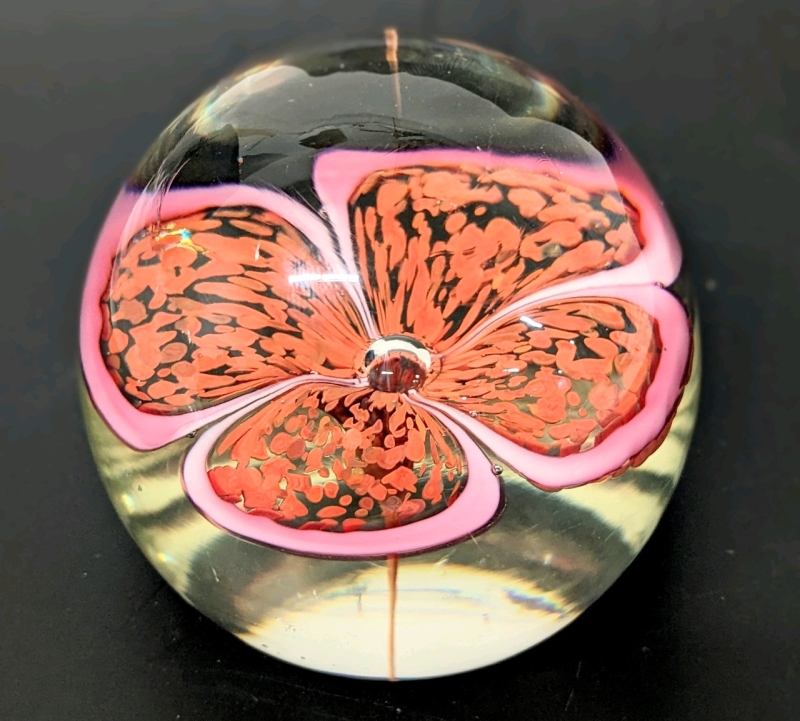 Vintage Murano Glass Paperweight w Original Sticker