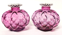 Pair of Amethyst Glass Vases