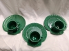 3 Wedgwood Green Majolica Tennis Sets - Made in England - 2