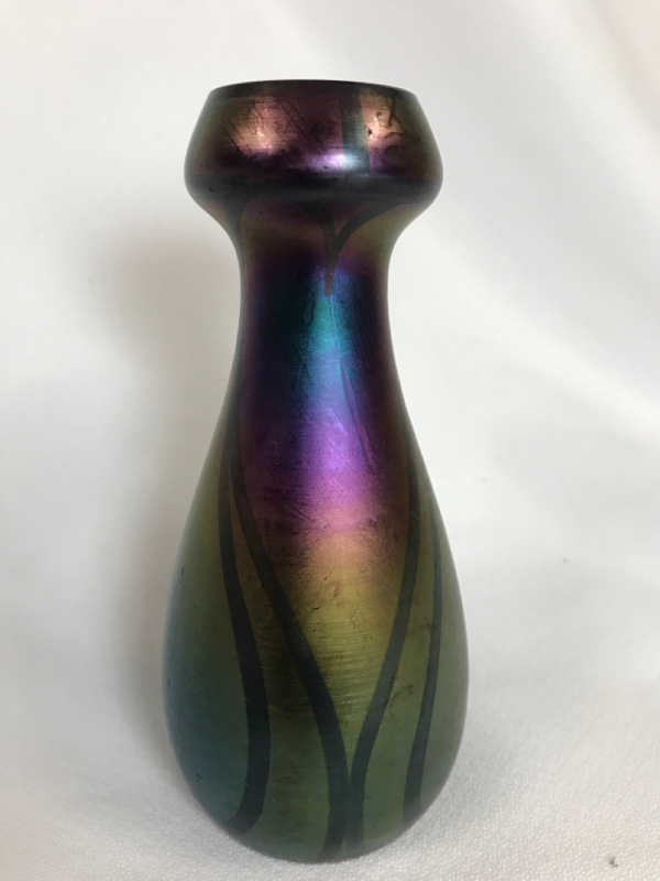Art Nouveau Rindskopf Glass Vase c1900-10 5 3/4 inches tall