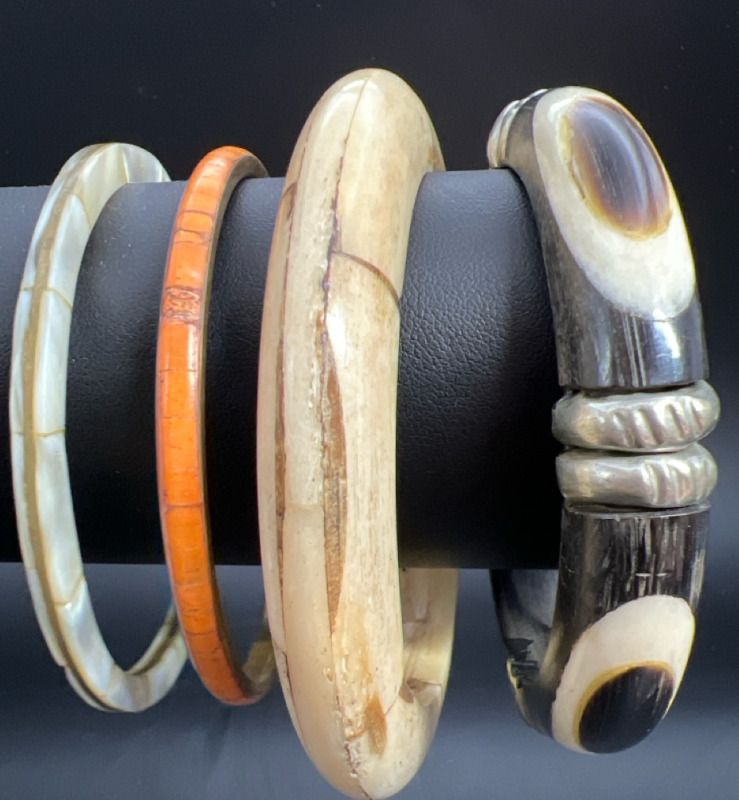 4 Bangle Bracelets Assorted Styles