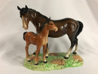 Beswick England Mare & Foal on Base Model No 935 Second Version 7.5 x 10 inches