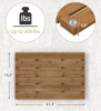Bamboo Wooden Bath Floor Mat - Non-Slip Bathroom Waterproof Wood Mat - 3