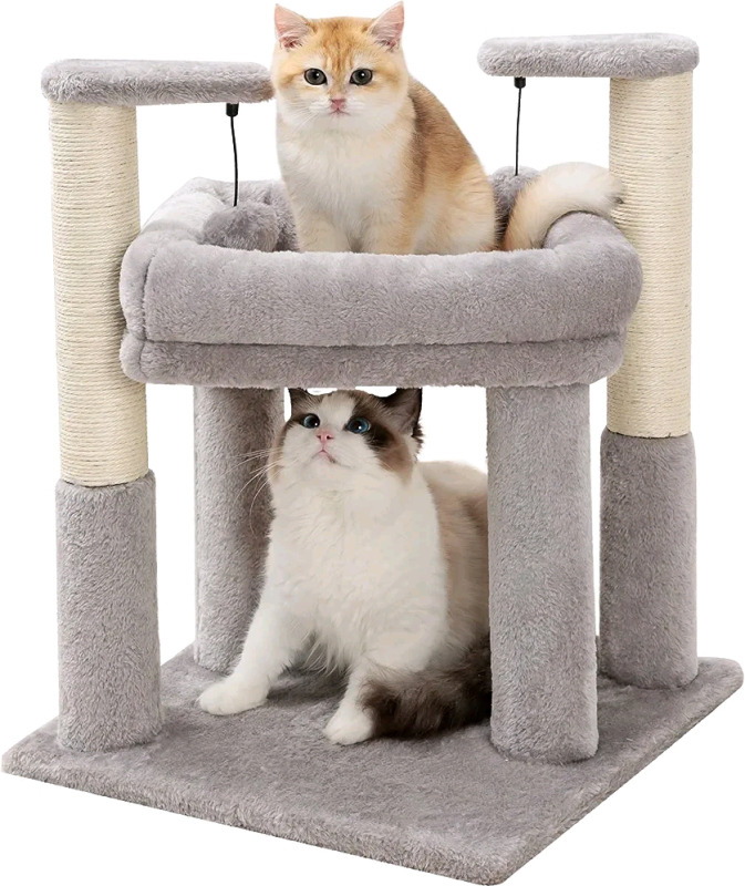 Made4Pets 21" Cat Tree for Indoor Cats , Small Cat Scratching Post - As New
