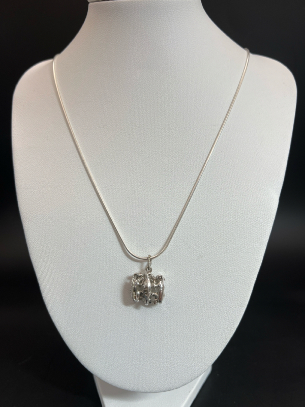 925 Sterling Silver Snake Chain with pendant