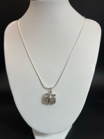 925 Sterling Silver Snake Chain with pendant