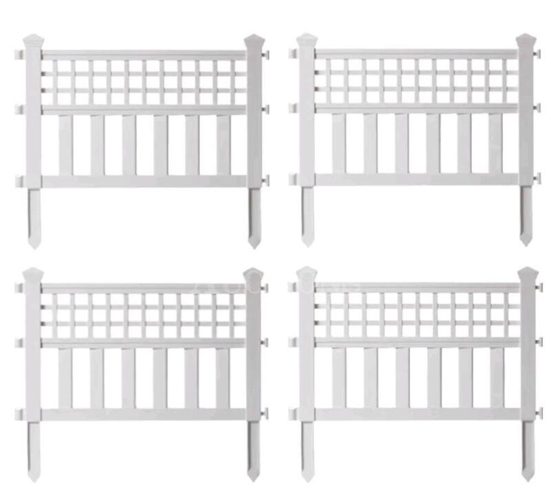 Gardenised Plastic Outdoor Garden Flower Fence , Set of 8 - New