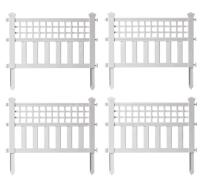 Gardenised Plastic Outdoor Garden Flower Fence , Set of 8 - New