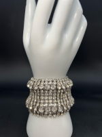 Amazing Widest Clear Rhinestone Bracelet ever seen