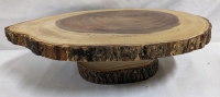 Hand Crafted Live Edge Wooden Footed Pedastal Piece