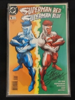 Signed Superman Red Superman Blue 1 Newsstand Version