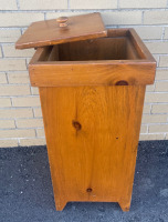 Wooden side table storage