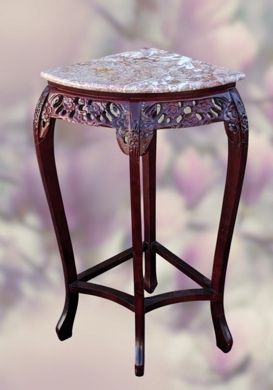 Fantastic Marble Top Corner Plant Stand