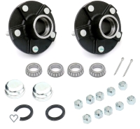 FKG Trailer Hub Kit 5 Bolt on 4.5" Bolt Circle Fit for 2,200 lb. Set of 2 . As New