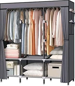 LOKEME 61" Portable Wardrobe Closet / Home Organizer Closet - As New in Box