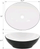 VASOYO 16"×13" Oval Vessel Sink & Faucet Combo , 16"×13" . Black & White . As New in Box - 4