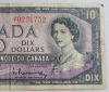 1954 Canadian Bank of Canada $10 Ten Dollar Bank Note - 4