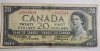 1954 Canadian Bank of Canada $20 Twenty Dollar Bank Note