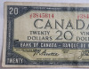 1954 Canadian Bank of Canada $20 Twenty Dollar Bank Note - 3