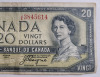 1954 Canadian Bank of Canada $20 Twenty Dollar Bank Note - 4