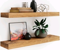 Imperative D&eacute;cor Floating Wood Wall Shelves , Set of 2 . Measures 36" x 5.5", As New