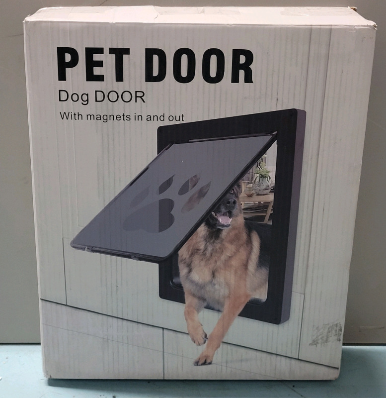 Pet Door Dog / Cat Door with Magnets In & Out . For Dogs Under 100lbs - As New