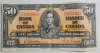 1937 Canadian Bank of Canada $50 Fifty Dollar Bank Note