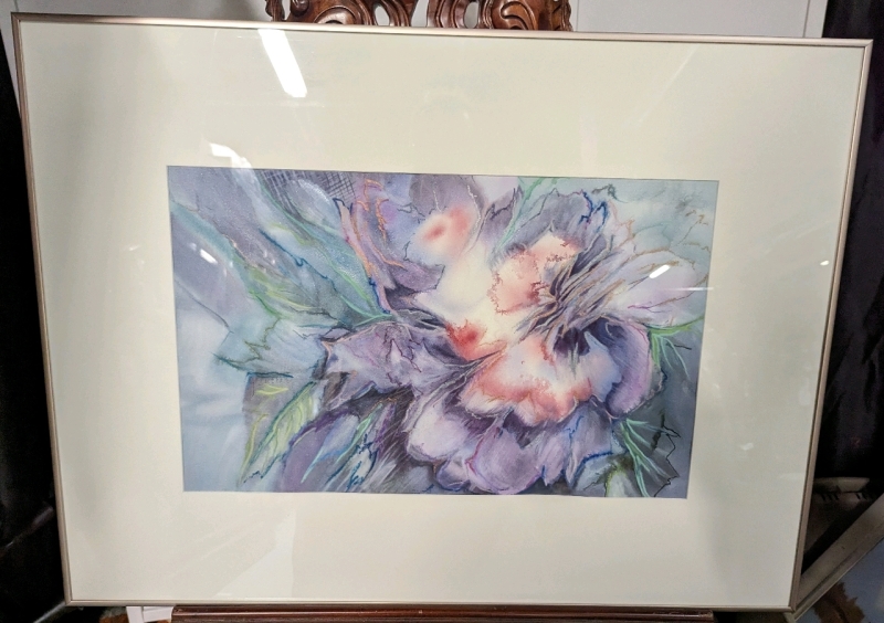 Framed Watercolour - "Mauve Fantasy"