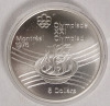 1976 Canadian Silver Montreal Olympics $5 Five Dollar Silver Coin in Case . 925 Silver