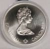 1976 Canadian Silver Montreal Olympics $5 Five Dollar Silver Coin in Case . 925 Silver - 2