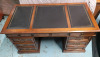 8-Drawer Executive Partner Desk with Leather Top , measures 53"W×30"H×23.5"D - 6