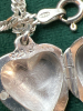 925 Etched Heart Locket stamped 925 Twisted Chain - 4