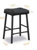 KAIRUITUCH 24" Bar Stool Kitchen Counter Height Saddle Bar Stool - As New - 2