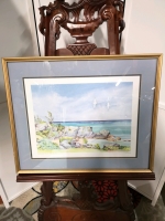 Atwood Park Cliffs, Bermuda Print - Signed C. Holding