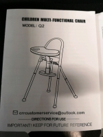 New Children's High Chair - Model Q2