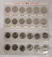 1992 (1867-) Canada 125 Quarter 25-Cent Sets - Two (2) Complete Sets .