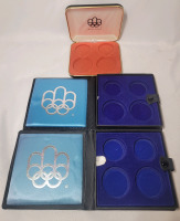 1976 Canada Montreal Olympics Coin Holder Cases , 3 Cases (cases only no coins)