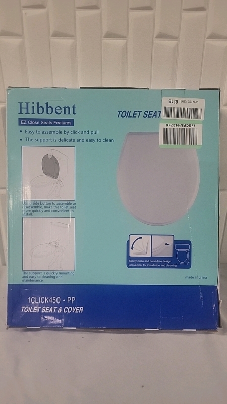 New Hibbent EZ Close Toilet Seat & Cover