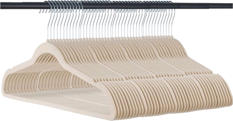 50 New Techzoo Premium Velvet Clothes Hangers - 16"