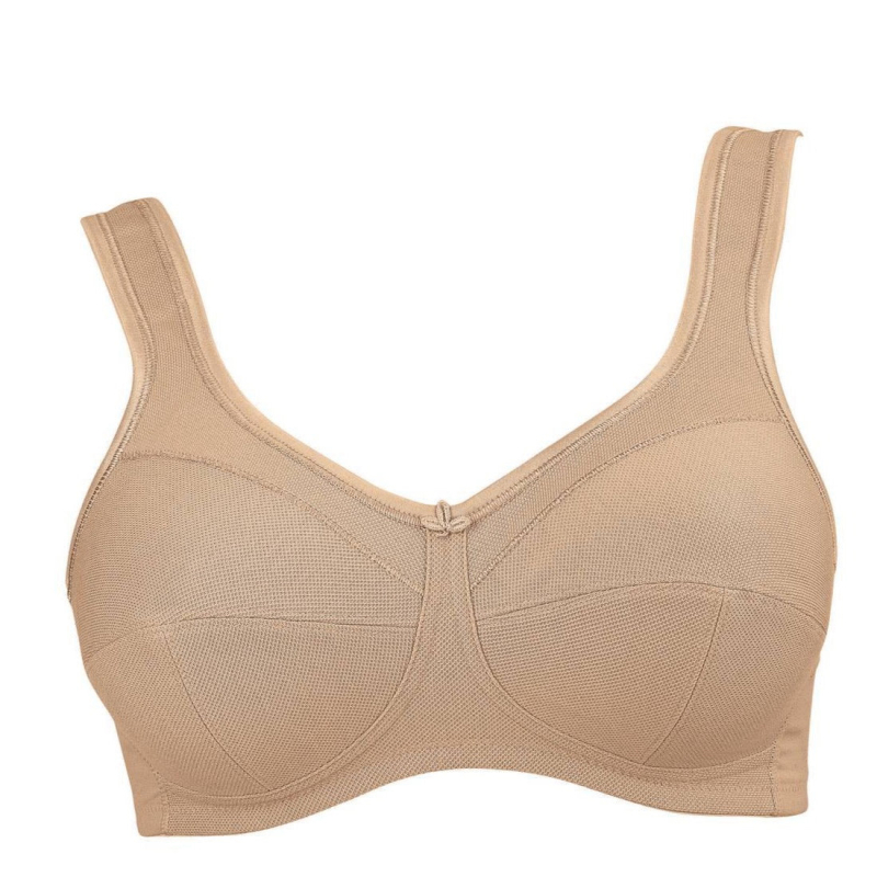 NEW with tags Anita Jana comfort cotton wireless bra | deep sand Cup F USA 40