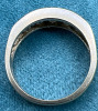 10K White Gold Band Ring Stones - 3