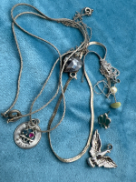 Lot Broken Sterling Pendants Single Earrongs