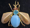 Jelly Belly Rhinestone Bee Brooch CORO Crystal Choker - 2