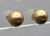 10K Yellow Gold Stud Ball Earrings stamped - 5