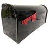 Architectural Mailboxes Classic / Medium Black Galvanized Steel Post Mount Mailbox - 2