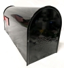 Architectural Mailboxes Classic / Medium Black Galvanized Steel Post Mount Mailbox - 5